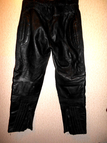 Ladies leather motorcycle