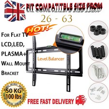 TV WALL BRACKET MOUNT SLIM FOR 26 30 32 40 42 50 65 INCH FLAT 3D LCD LED PLASMA