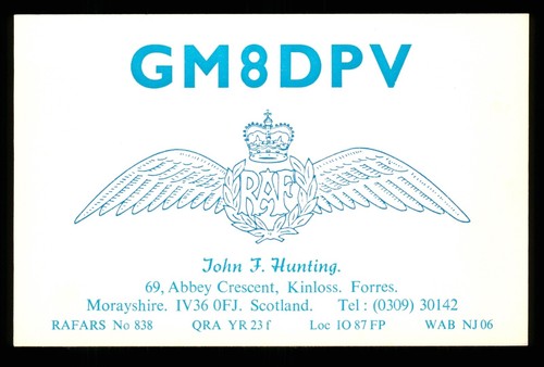 Qsl card radio scotland gm8dpv - card,