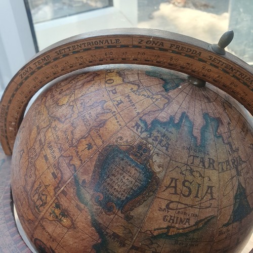 Vintage wooden globe with - , a