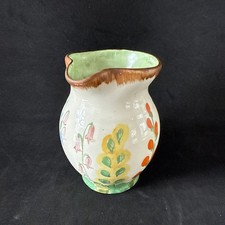 H K TUNSTALL, Hand Painted Floral Pattern Jug, 4" x 3.5", Collectable