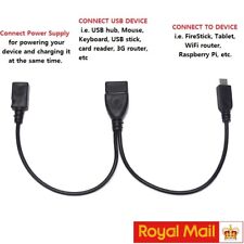 Dual Mini USB OTG Cable Adapter for Fire TV stick Firestick Cube 3G WIFI SNES Pi
