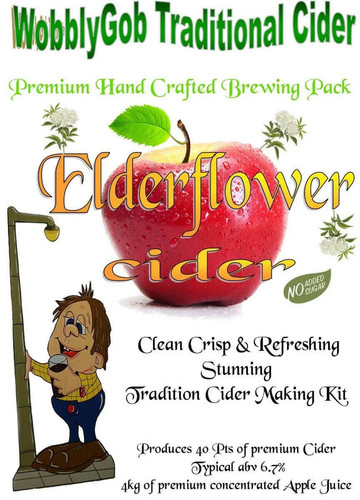 Wobbly gob elderflower cider - gob,