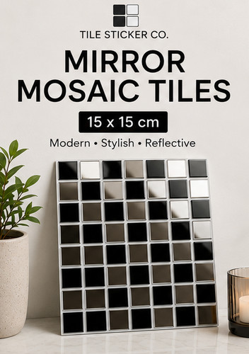 15x15cm mirror mosaic - mirror, tiles