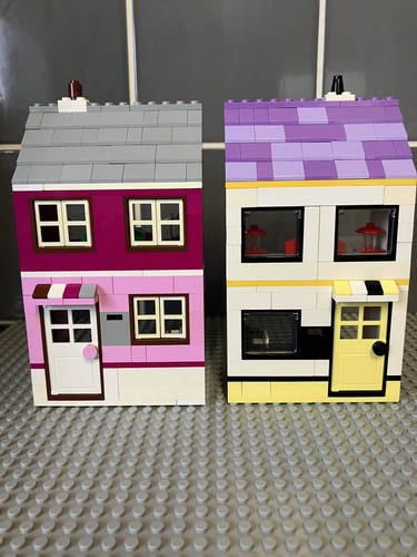 Lego town houses white - houses,