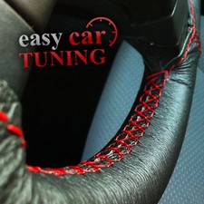 For Ford Mondeo MK2 1996-2000 Black Real Genuine Leather Steering Wheel Red St