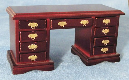Dolls house kneehole desk - kneehole,