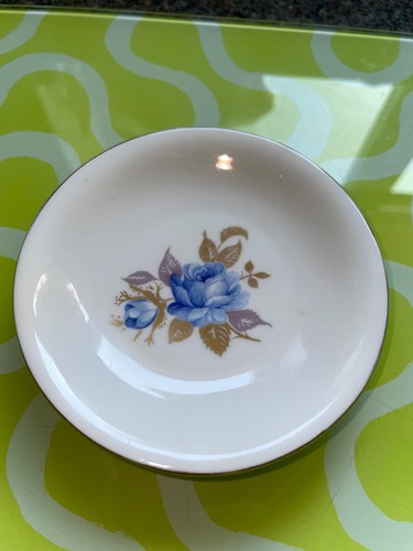 Aynsley blue rose pin - , dish