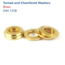 TURNED AND CHAMFERED WASHERS BRASS M1 M1.2 M1.5 M2 M3 M4 M14 M18 M22 M24 M27 M30