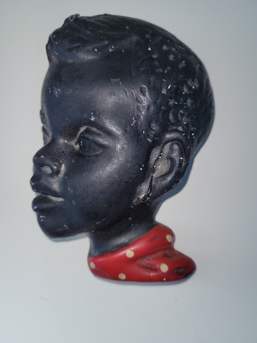 Vintage 1950s chalkware wall - chalkware,