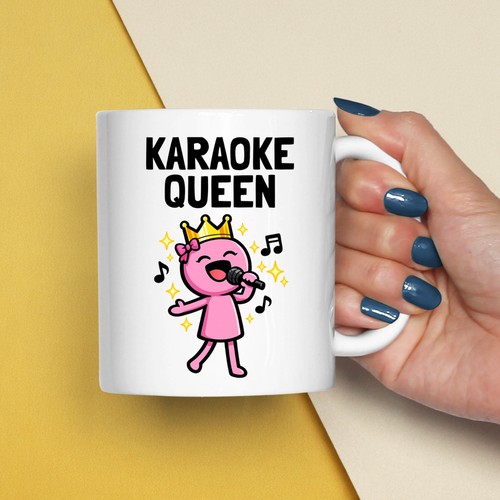 Karaoke queen mug coaster - karaoke,