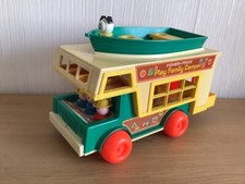 Vintage Fisher Price Camper Van With Boat