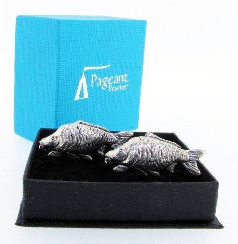 Mirror carp fish cufflinks - carp,