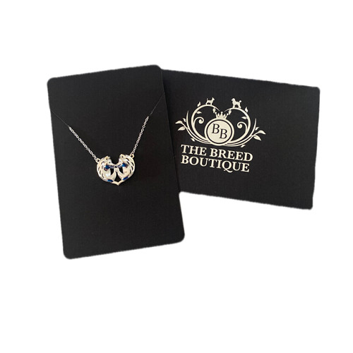 Samoyed duo heart necklace new - heart,