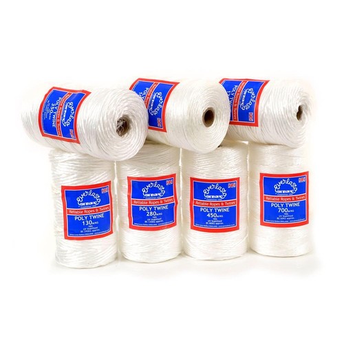 White polypropylene polytwine - white,