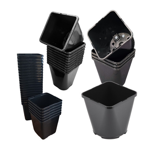 Square plant pots plastic - pots,