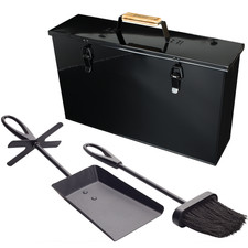 Valiant Fireside Set, Includes Ash Box, Stove Brush and Shovel Ash Pan