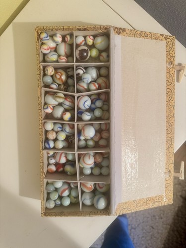 Vintage glass marbles lot 100 - marbles,