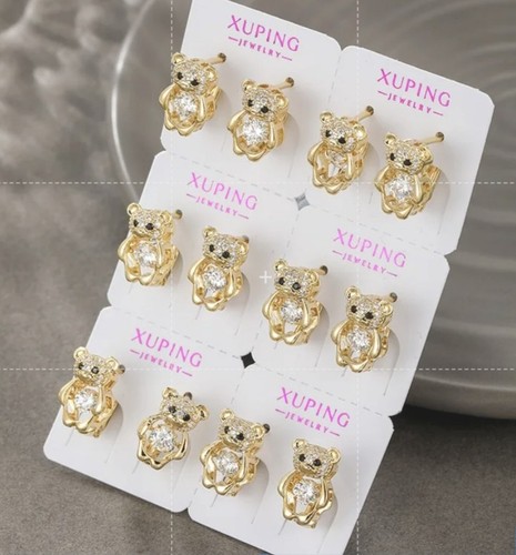 Bear earrings 14k gold - bear,