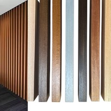 Solid Oak Or Sapele Room Dividers Slats Posts Floor to Ceiling Stylish Design