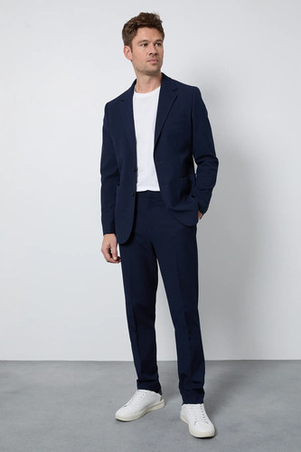 Burton navy suit trousers - trousers, mens