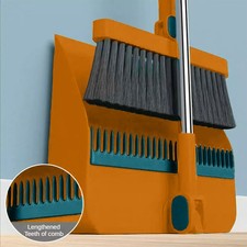 Long Handled Dustpan & Brush Set Strong Metal Handle Dust Pan & Broom Sweeper uK