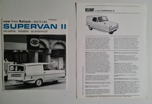 Reliant regal supervan - regal, ii