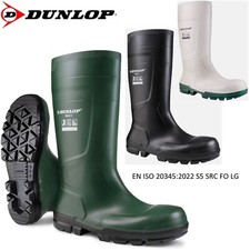 Mens Dunlop Wellies Heavy Duty SAFETY S5 Steel Toe Cap Work  Wellington Boots Sz