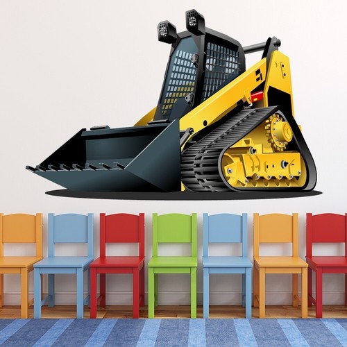 Yellow digger kids - kids, wall