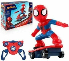 Spiderman Stunt Scooter Skateboard - Radio Remote Control Car - Music & Light