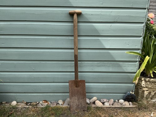 Vintage antique garden spade - antique,
