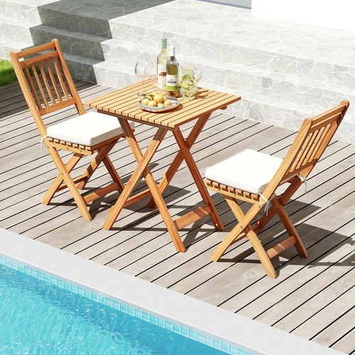 Acacia wood outdoor bistro set - acacia,