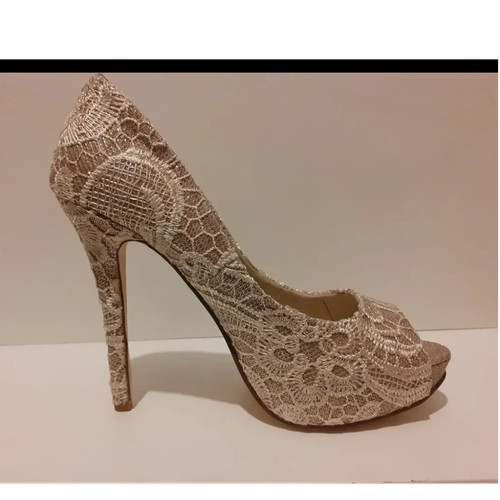 Little mistress lace peep toe - lace,