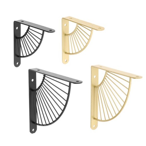 Metal bracket shelf rack - metal, wall