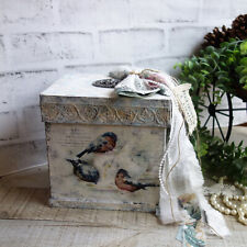 Shabby Chic Storage Box Romantic Keepsake Box Handmade Fancy Dresser Box Caddy