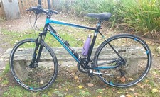 Mens hybrid bicycle Boardman large black/blue