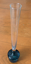 Vintage - Stem Bud Vase Blue