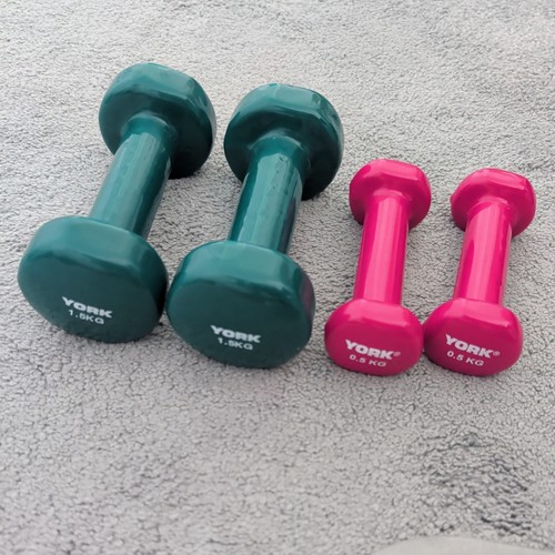 York vinyl dipped dumbbells - vinyl,