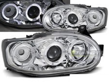 Headlights for Ford ESCORT MK7 7 95-00 Angel Eyes Chrome LHD LPFO05-ED XINO