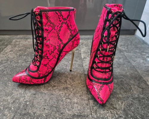 Sexy pink snakeskin stiletto - snakeskin,