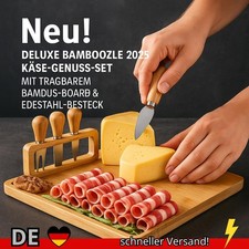 Deluxe Bamboozle 2025 - Cheese Set with Bamboo Board & Cutlery