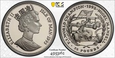 ISLE OF MAN £25 PROOF COIN 1993 KM#346 FORMULA NIGEL MANSELL PCGS PR68 TOP