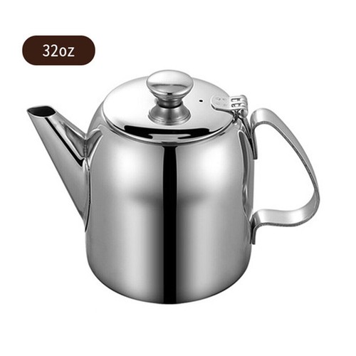Stainless steel metal teapot - metal,