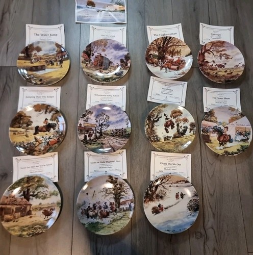 Thelwell ponies plates - ponies, danbury