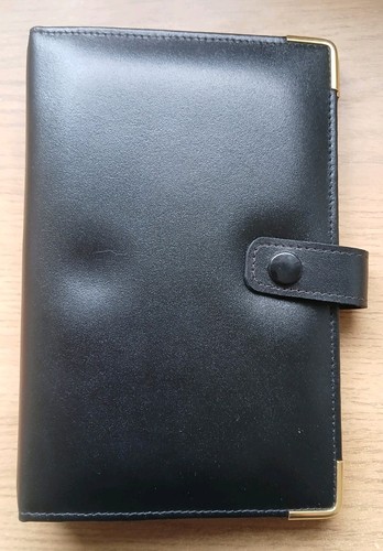 Vintage black leather personal - vintage,