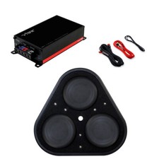 Vibe 8" Compact Passive Trangle Subwoofer Enclosure Amp Package Deal 1500W