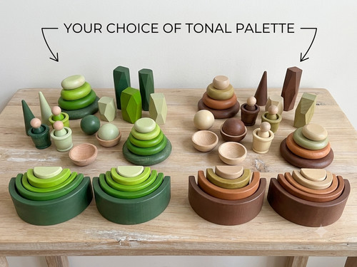 Natural 23pc wooden - natural, tonal