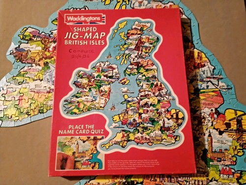 Waddingtons jig map british - of,