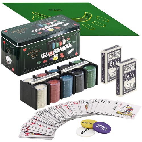 Poker gaming set - metal, box