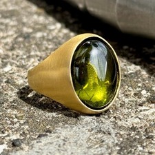 Men peridot gemstone gold - men,